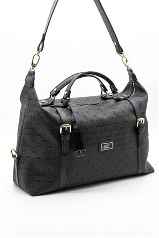 Silver & Polo SP1064 Kadın Seyahat Çantası Logolu Siyah