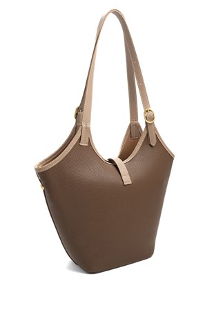 Silver Polo 1246 Kadın Omuz Çantası Mini Rolax Kahve-Kahve