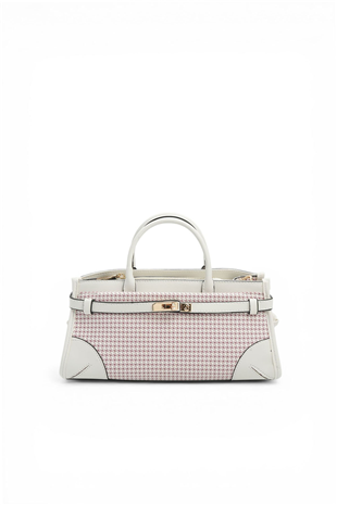 Silver & Polo SP1260 Kadın El Çantası King Desen Bordo-Kemik