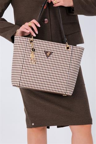 Silver & Polo Kahve Sarı - Kahve SP1176 Kadın Omuz Çantası