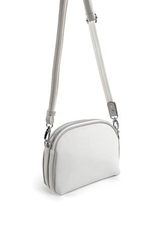 Silver & Polo SP765 Kadın Çapraz Çanta Petek Beyaz-A.Gri
