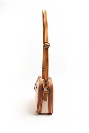 Silver & Polo SP899 Kadın Çapraz Çanta Petek Bej-A.Taba