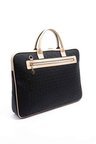 Silver & Polo SP1175 Kadın Laptop & Evrak Çantası Logolu Siyah-S.Nut