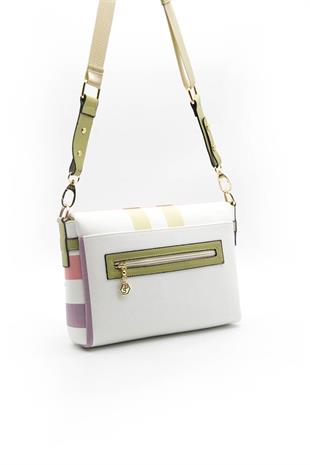 Silver & Polo SP963 Kadın Çapraz Çanta Ekose Lila-Pembe