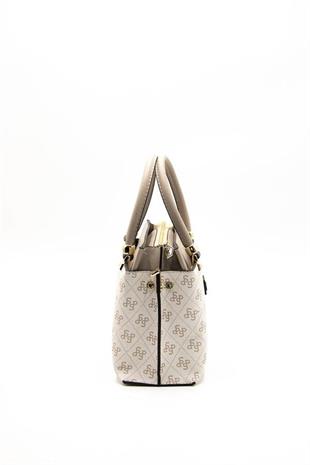 Silver & Polo SP826 Kadın El Çantası Monogram Bej-Kum