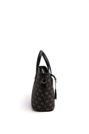 Silver & Polo SP1185 Kadın El Çantası Monogram Füme-Siyah