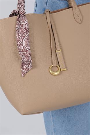 Silver Polo SP1247 Kadın Omuz Çantası Mini Rolax Bej-Bej