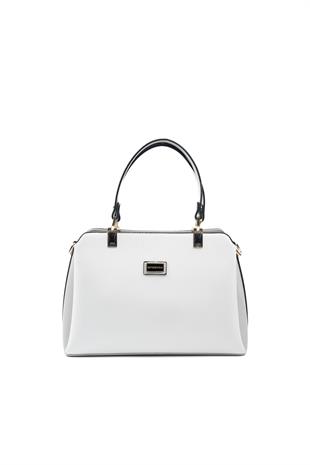 Silver & Polo Beyaz - A.gri SP972 Kadın El Çantası