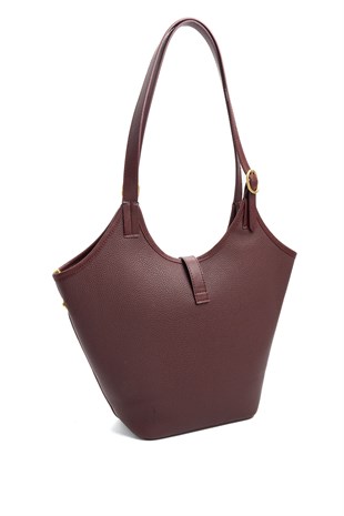 Silver Polo 1246 Kadın Omuz Çantası Mini Rolax Bordo-Bordo