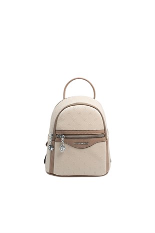Silver Polo Bej - Latte Fashion Kadın Sırt Çantası SP983