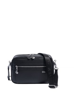 Silver & Polo SP1280 Kadın Çapraz Çanta Düz Siyah-Siyah