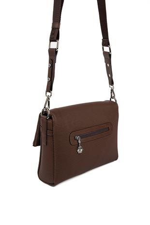 Silver & Polo SP963 Kadın Çapraz Çanta Petek Kahve
