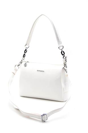 Silver & Polo SP910 Kadın Çapraz Çanta Düz Beyaz