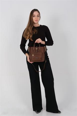 1218 Kadın El Çantası  Kahve