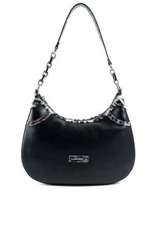 Silver & Polo Leopar Siyah SP1255 Kadın Omuz Çantası