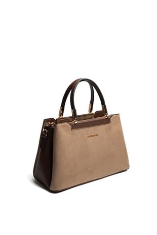 Silver & Polo SP913 Kadın El Çantası Süet Vizon-Kahve