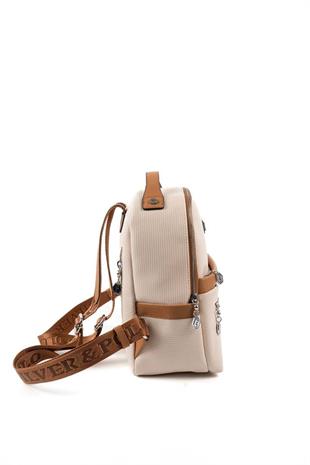 Silver & Polo SP1061 Kadın Sırt Çantası Petek Bej-A.Taba