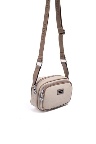 Silver & Polo SP1111 Kadın Çapraz Çanta Fashion Bej-Latte