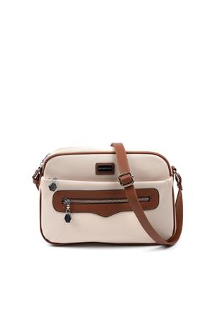Silver & Polo Bej - Taba SP491 Kadın Çapraz Çanta