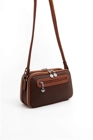 Silver & Polo SP899 Kadın Çapraz Çanta Petek Kahve-Taba