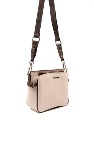 Silver & Polo SP884 Kadın Çapraz Çanta Petek Bej-Kahve