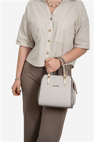 Silver Polo SP1136 Kadın El Çantası Ç.Örgü Bej-Kum