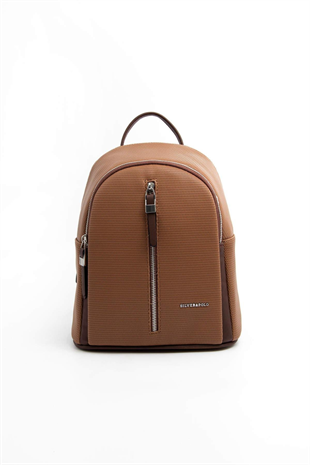 Silver & Polo SP901 Kadın Sırt Çantası Petek Karamel-Kahve