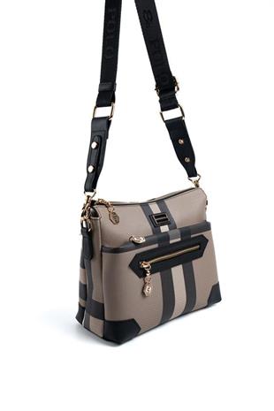 Silver & Polo SP1110 Kadın Çapraz Çanta Ekose Kahve-Siyah
