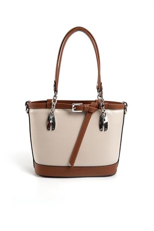Silver & Polo Bej - Taba SP1155 Kadın El Çantası