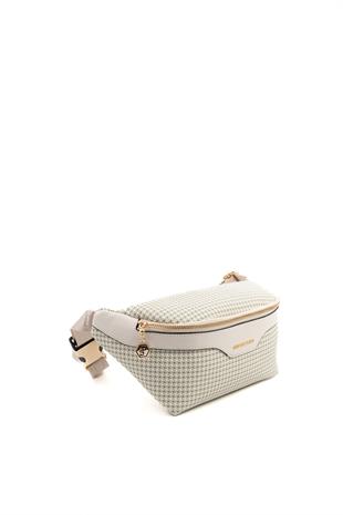 Silver & Polo Yeşil - Bej SP1192 Kadın Bel Çantası