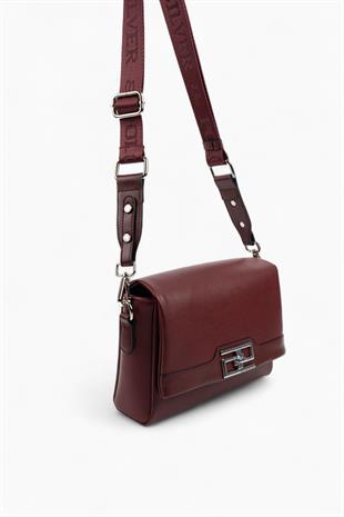 Silver & Polo SP1257 Kadın Çapraz Çanta Düz Bordo