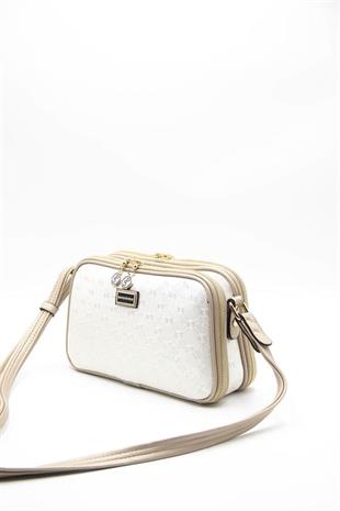 Silver & Polo SP899 Kadın Çapraz Çanta Logolu Sedef-S.Nut