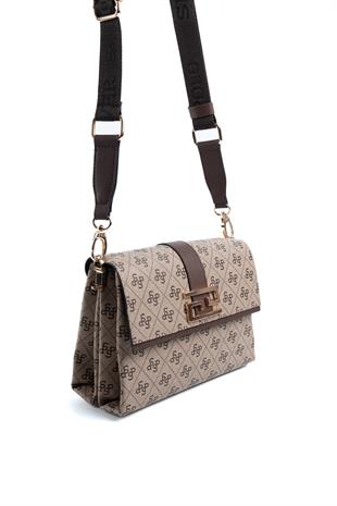 Silver & Polo Koyu Bej - Kahve SP1009 Kadın Çapraz Çanta