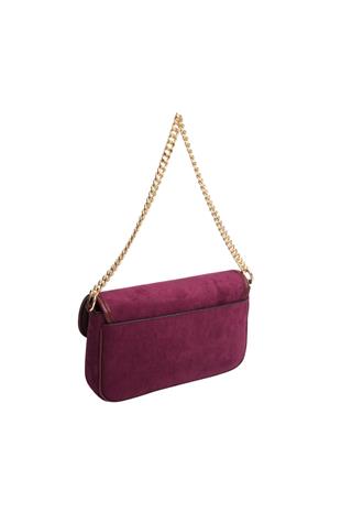 Silver & Polo SP1171 Kadın Omuz Çantası Süet Bordo-Bordo