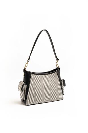 Silver & Polo Siyah Beyaz - Siyah SP1183 Kadın Omuz Çantası