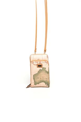 Silver & Polo SP1011 Kadın Telefon Çantası Harita Pudra-A.Taba