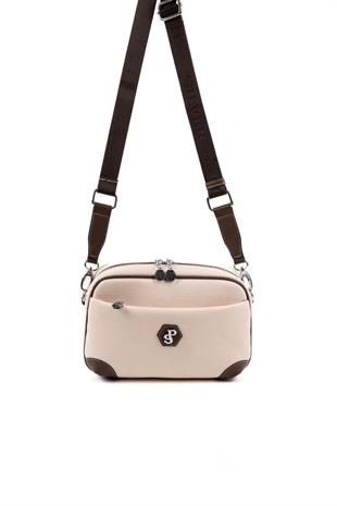 Silver & Polo SP1094 Kadın Çapraz Çanta Petek Bej-Kahve