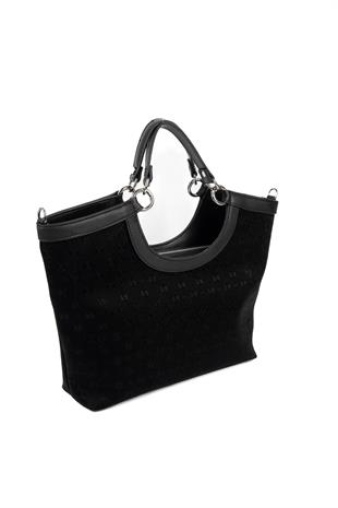 Silver Polo Siyah - Siyah Fashion Kadın El Çantası SP1189