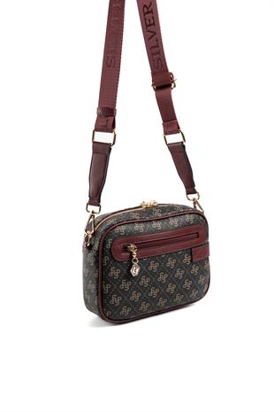 Silver & Polo Kahve Sarı - Bordo SP1256 Çapraz Çanta