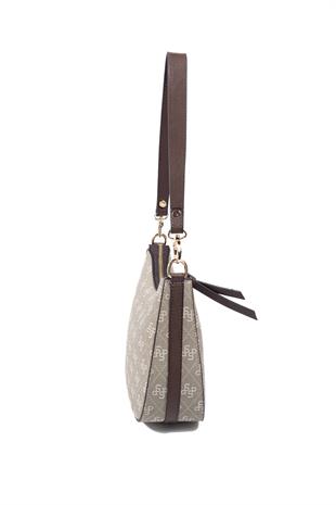 Silver Polo SP1259 Kadın Omuz Çantası Monogram Y.Yeşil-Kahve