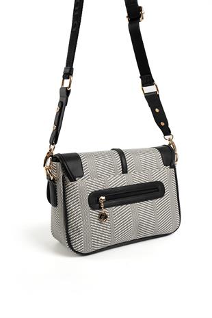 Silver & Polo Siyah Beyaz - Siyah SP1182 Kadın Çapraz Çanta