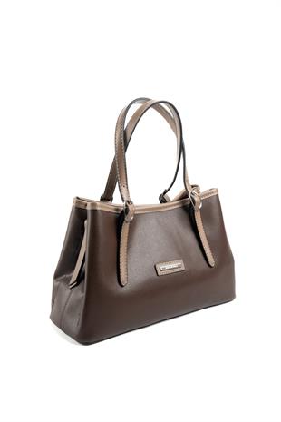 Silver & Polo Kahve - Vizon SP1252 Kadın El Çantası