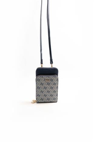 Silver & Polo Gri - Laci SP1011 Kadın Askılı Telefon Çantası