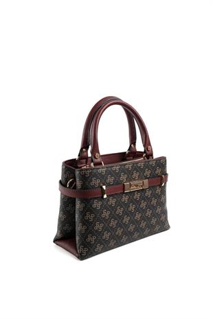 Silver & Polo Kahve Sarı - Bordo SP1149 El Çantası