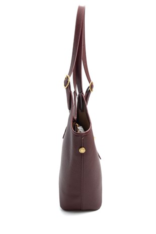 Silver Polo 1246 Kadın Omuz Çantası Mini Rolax Bordo-Bordo