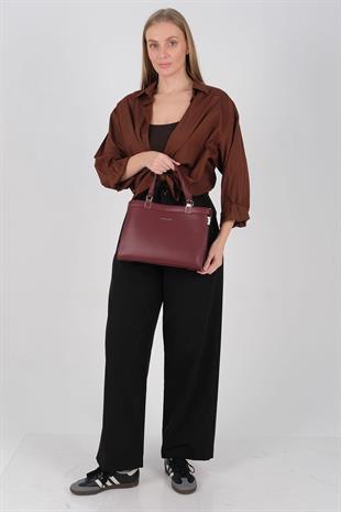 Silver & Polo SP1237 Kadın El Çantası  Bordo