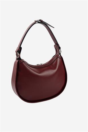 Silver Polo SP1263 Kadın Omuz Çantası Düz Bordo-Bordo