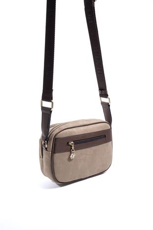 Silver & Polo SP1162 Kadın Çapraz Çanta Süet Vizon-Kahve
