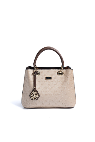 Silver & Polo SP1272 Kadın El Çantası Logolu Nut-Kahve
