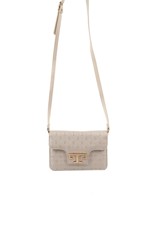 Silver & Polo SP1170 Kadın Çapraz Çanta Logolu Bej-S.Bej